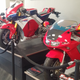 From left to right: Honda RC45, Honda RC213V-S, Honda NR750